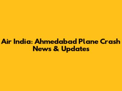 Air India: Ahmedabad Plane Crash News & Updates