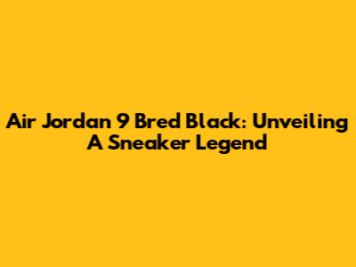 Air Jordan 9 Bred Black: Unveiling A Sneaker Legend