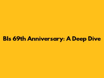 BI's 69th Anniversary: A Deep Dive