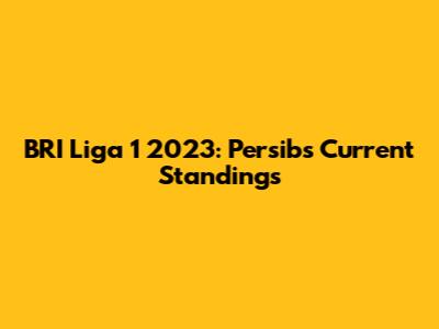 BRI Liga 1 2023: Persib's Current Standings