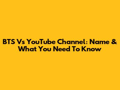 BTS V's YouTube Channel: Name & What You Need To Know