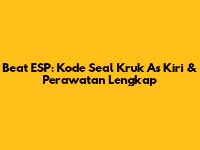 Beat ESP: Kode Seal Kruk As Kiri & Perawatan Lengkap