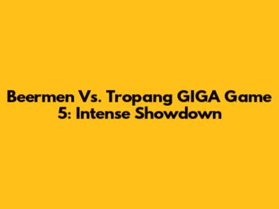 Beermen Vs. Tropang GIGA Game 5: Intense Showdown