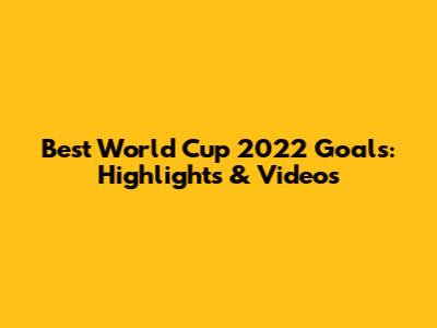 Best World Cup 2022 Goals: Highlights & Videos