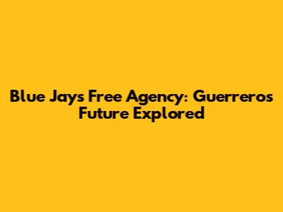 Blue Jays Free Agency: Guerrero's Future Explored