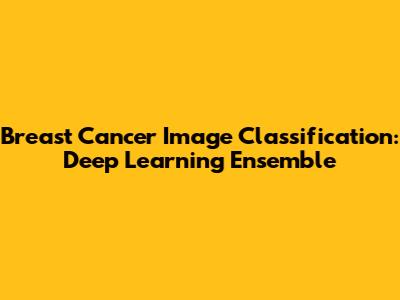 Breast Cancer Image Classification: Deep Learning Ensemble