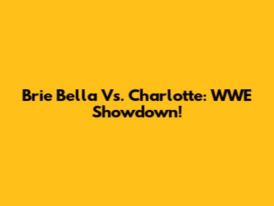 Brie Bella Vs. Charlotte: WWE Showdown!