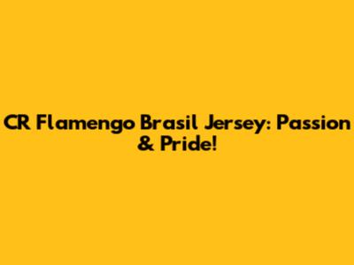 CR Flamengo Brasil Jersey: Passion & Pride!
