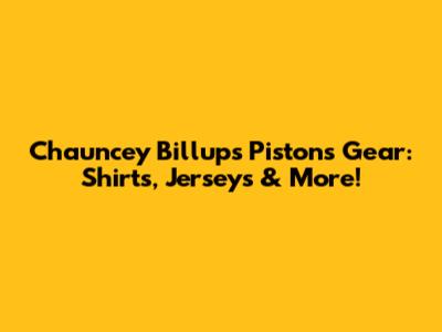 Chauncey Billups Pistons Gear: Shirts, Jerseys & More!