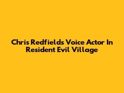 Chris Redfield's Voice Actor In Resident Evil Village