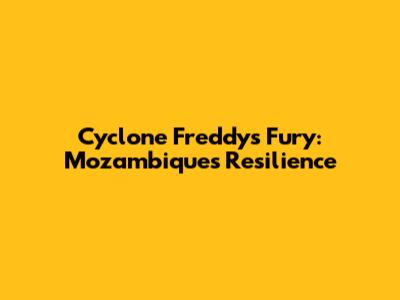 Cyclone Freddy's Fury: Mozambique's Resilience