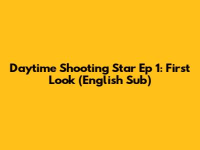 Daytime Shooting Star Ep 1: First Look (English Sub)
