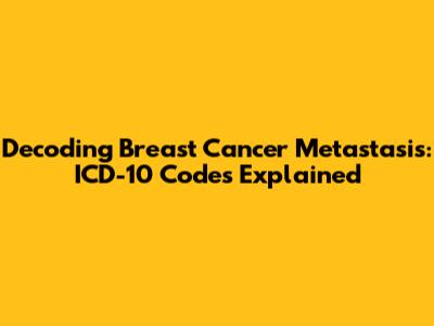 Decoding Breast Cancer Metastasis: ICD-10 Codes Explained