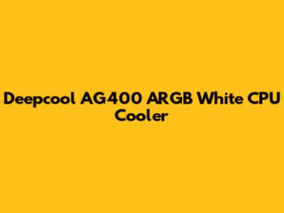 Deepcool AG400 ARGB White CPU Cooler