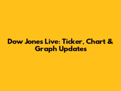 Dow Jones Live: Ticker, Chart & Graph Updates
