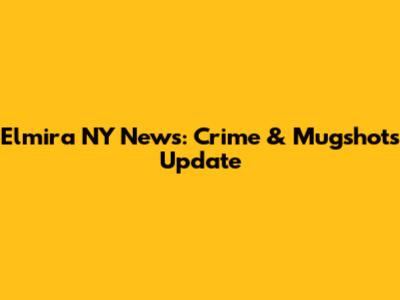 Elmira NY News: Crime & Mugshots Update
