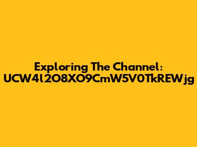 Exploring The Channel: UCW4l2O8XO9CmW5V0TkREWjg