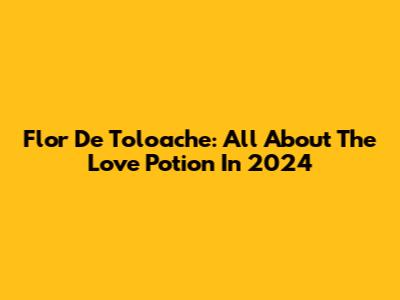 Flor De Toloache: All About The Love Potion In 2024