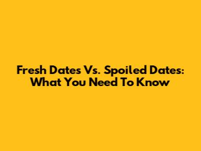 Fresh Dates Vs. Spoiled Dates: What You Need To Know