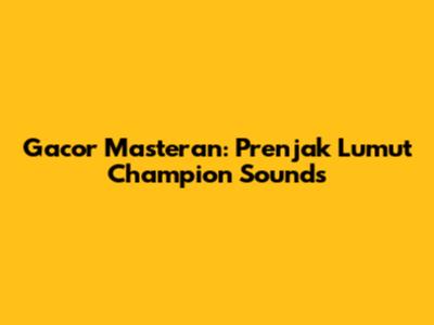 Gacor Masteran: Prenjak Lumut Champion Sounds