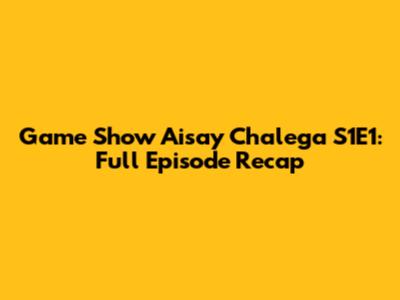 Game Show Aisay Chalega S1E1: Full Episode Recap