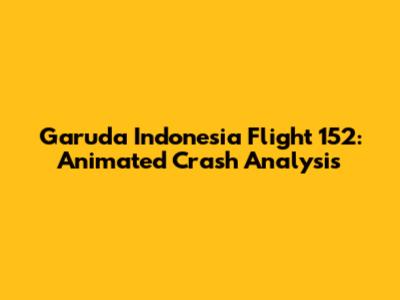 Garuda Indonesia Flight 152: Animated Crash Analysis
