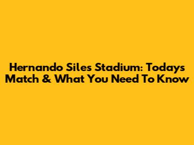 Hernando Siles Stadium: Today's Match & What You Need To Know
