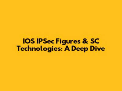 IOS IPSec Figures & SC Technologies: A Deep Dive