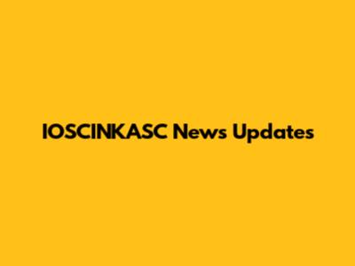 IOSCINKASC News Updates
