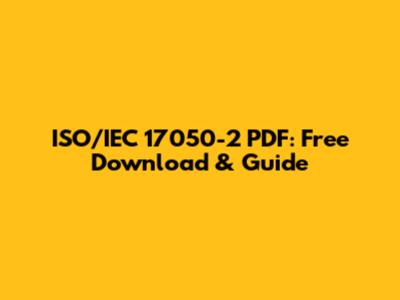 ISO/IEC 17050-2 PDF: Free Download & Guide
