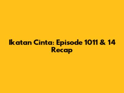 Ikatan Cinta: Episode 1011 & 14 Recap