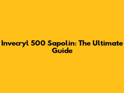 Invecryl 500 Sapolin: The Ultimate Guide