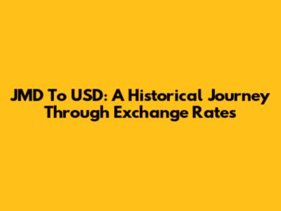 JMD To USD: A Historical Journey Through Exchange Rates