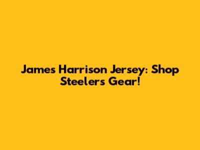 James Harrison Jersey: Shop Steelers Gear!
