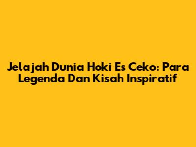 Jelajah Dunia Hoki Es Ceko: Para Legenda Dan Kisah Inspiratif
