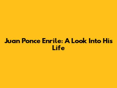 Juan Ponce Enrile: A Look Into His Life