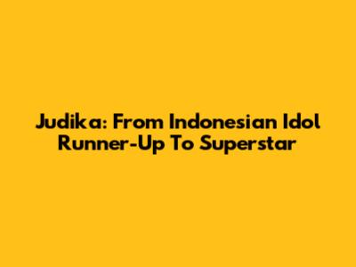 Judika: From Indonesian Idol Runner-Up To Superstar