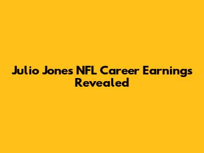 Julio Jones' NFL Career Earnings Revealed