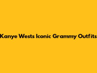 Kanye West's Iconic Grammy Outfits