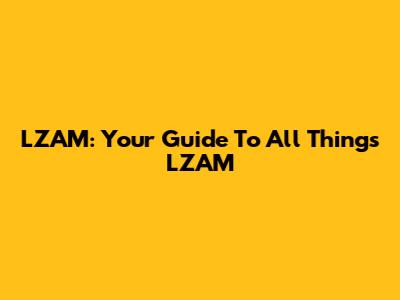 LZAM: Your Guide To All Things LZAM