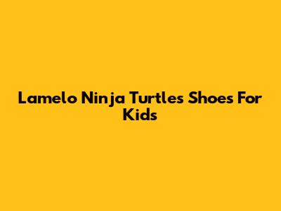 Lamelo Ninja Turtles Shoes For Kids