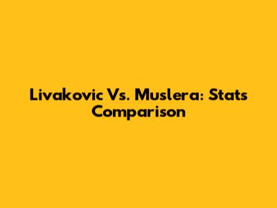 Livakovic Vs. Muslera: Stats Comparison