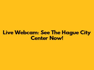 Live Webcam: See The Hague City Center Now!
