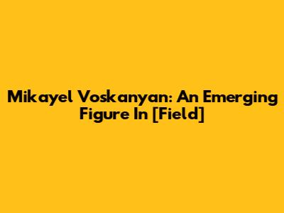 Mikayel Voskanyan: An Emerging Figure In [Field]