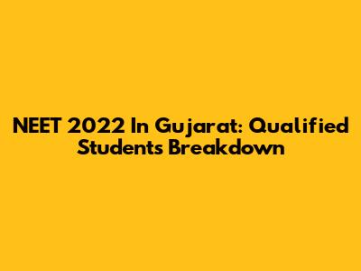 NEET 2022 In Gujarat: Qualified Students Breakdown