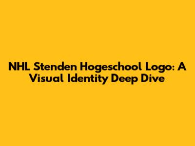 NHL Stenden Hogeschool Logo: A Visual Identity Deep Dive