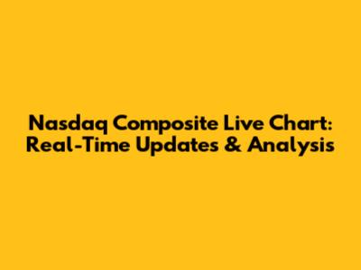 Nasdaq Composite Live Chart: Real-Time Updates & Analysis