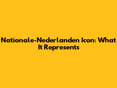 Nationale-Nederlanden Icon: What It Represents