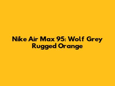 Nike Air Max 95: Wolf Grey Rugged Orange