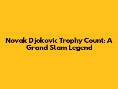 Novak Djokovic Trophy Count: A Grand Slam Legend